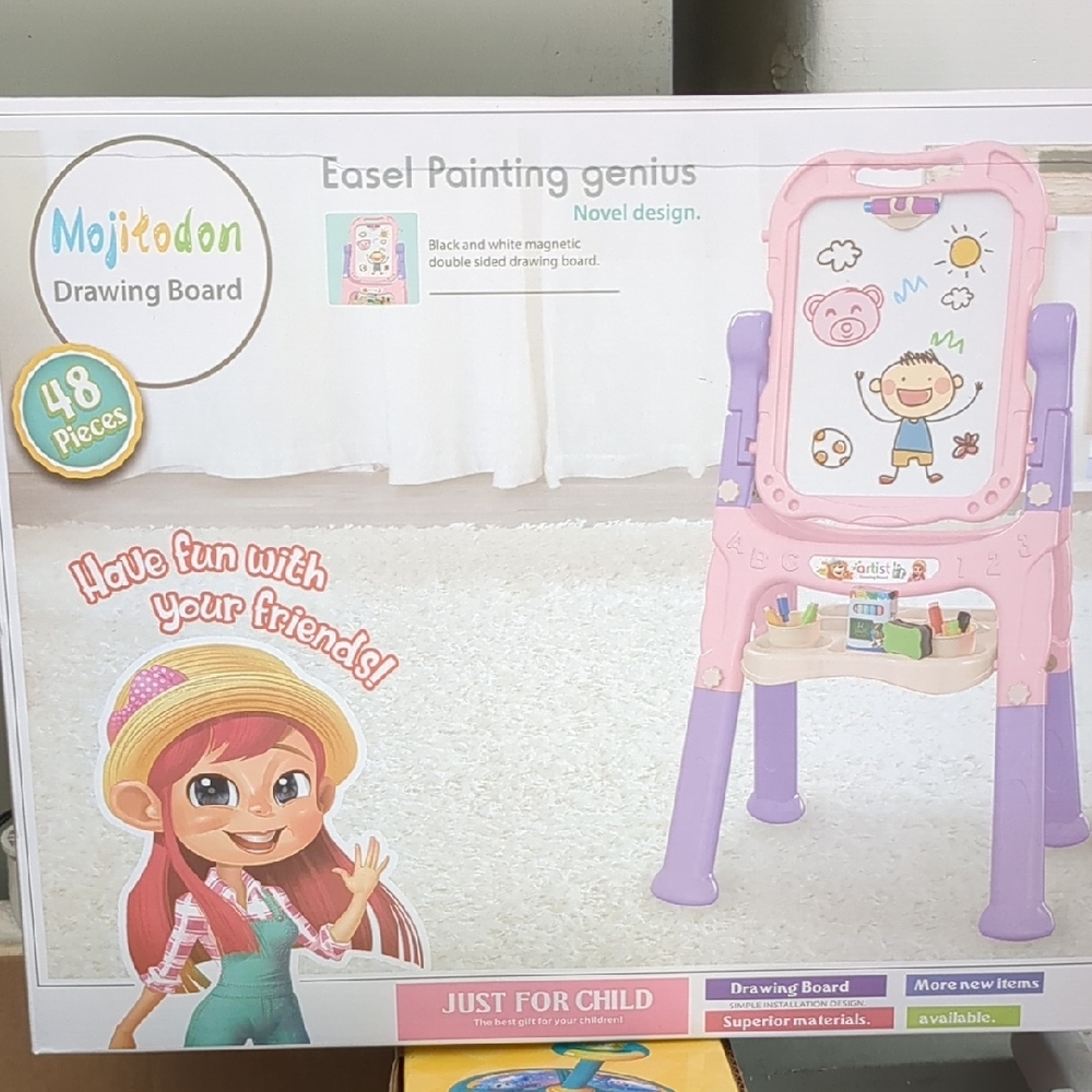 Pink and Purple Easel Painting Genius